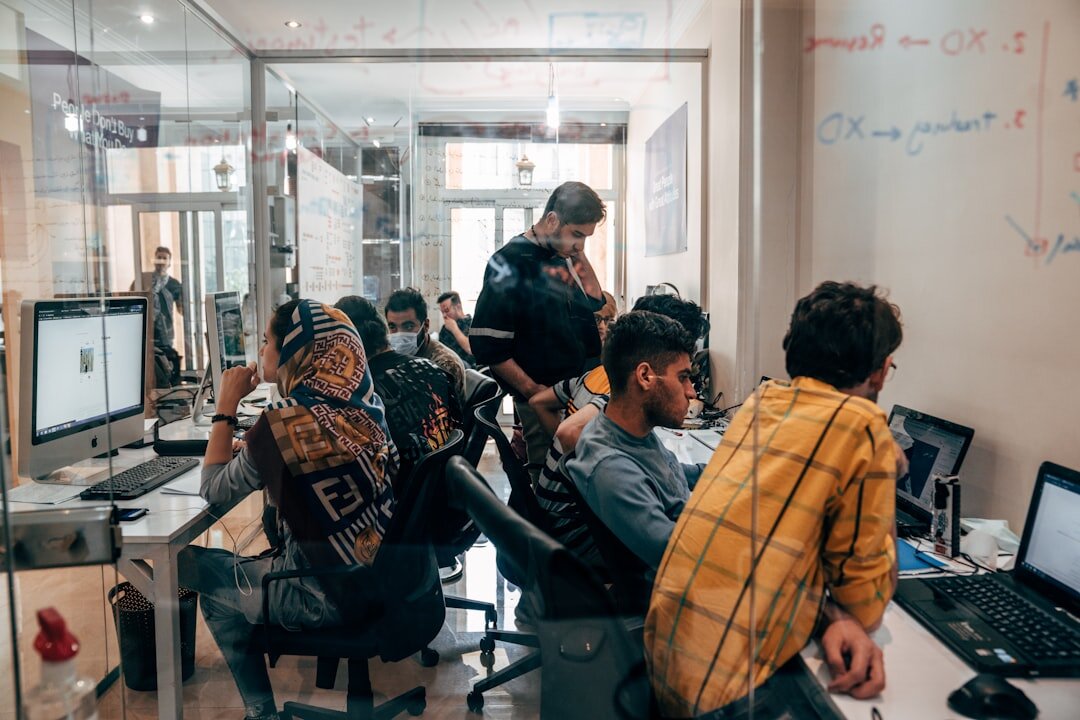 team of programmers in office